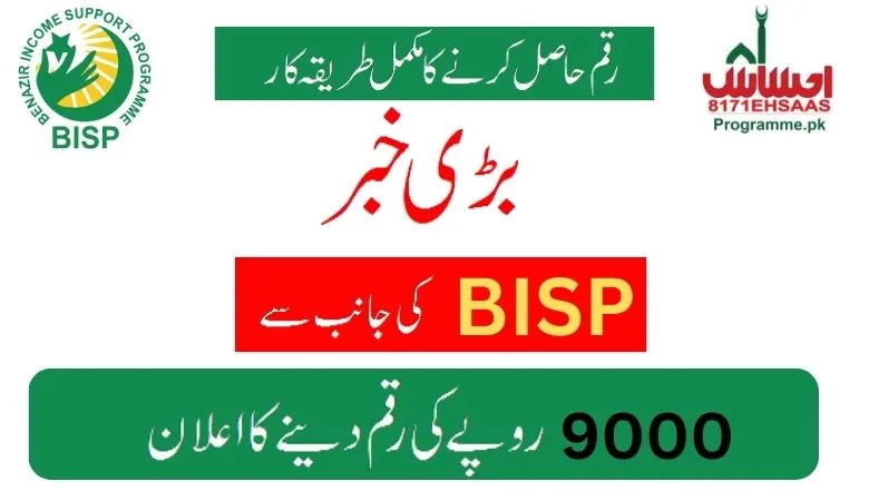 BISP 9000 payment online registration full methods